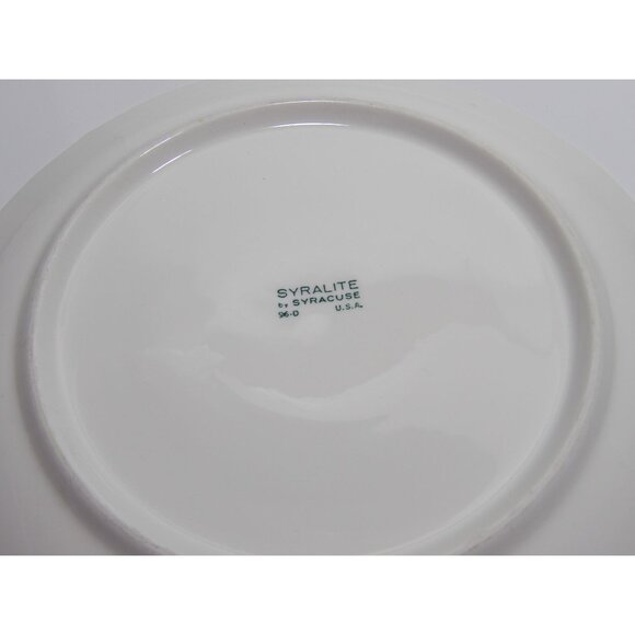 Syralite Syracuse Scroll Leaf Pattern Restaurant Dinner Plate 10-3/4" wide - Picture 8 of 10